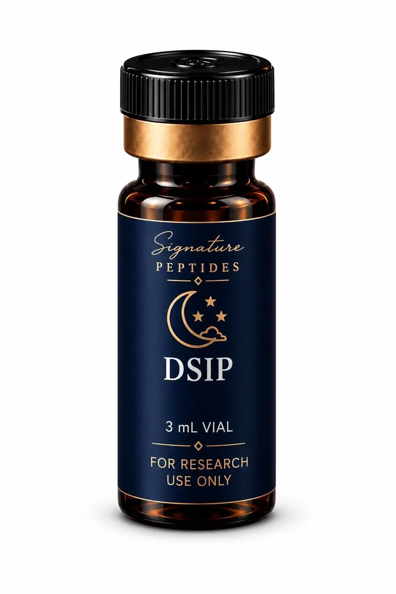 DSIP research peptide vial with box